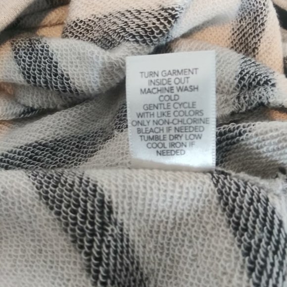 Christopher & Banks women's size S gray and black diagonal striped sweater - Picture 13 of 13